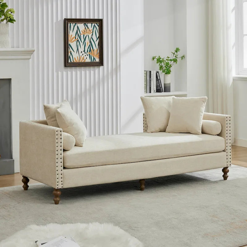 Comfortable Upholstered Chaise Lounge with Various Features for Relaxation