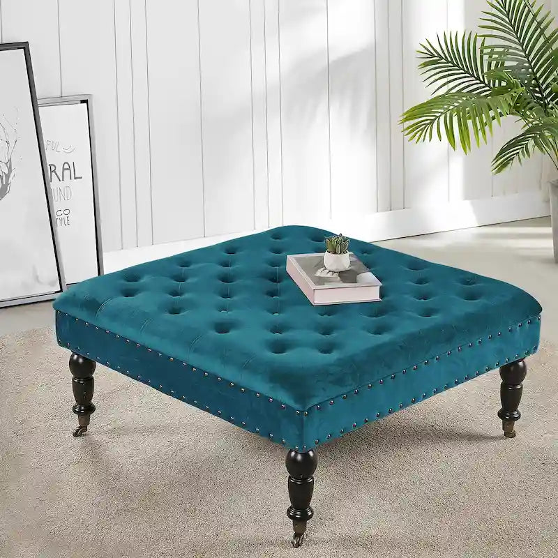 Supersoft Tufted Coffee Table Ottoman - 33 x 33 x 18