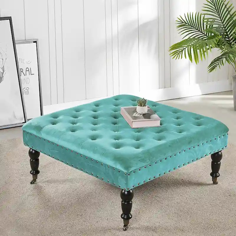 Supersoft Tufted Coffee Table Ottoman - 33 x 33 x 18