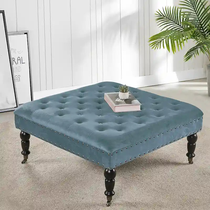 Supersoft Tufted Coffee Table Ottoman - 33 x 33 x 18