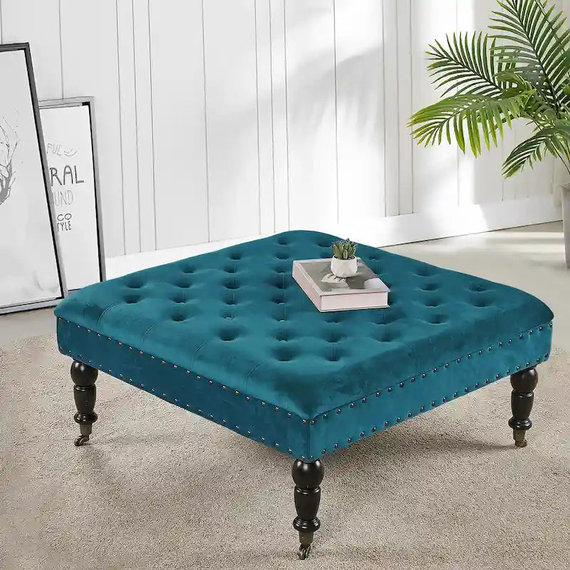 Supersoft Tufted Coffee Table Ottoman - 33 x 33 x 18