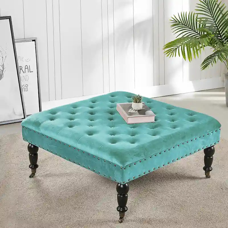 Supersoft Tufted Coffee Table Ottoman - 33 x 33 x 18