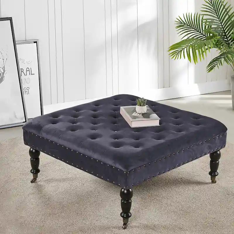 Supersoft Tufted Coffee Table Ottoman - 33 x 33 x 18