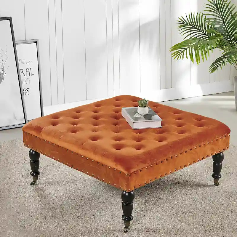 Supersoft Tufted Coffee Table Ottoman - 33 x 33 x 18