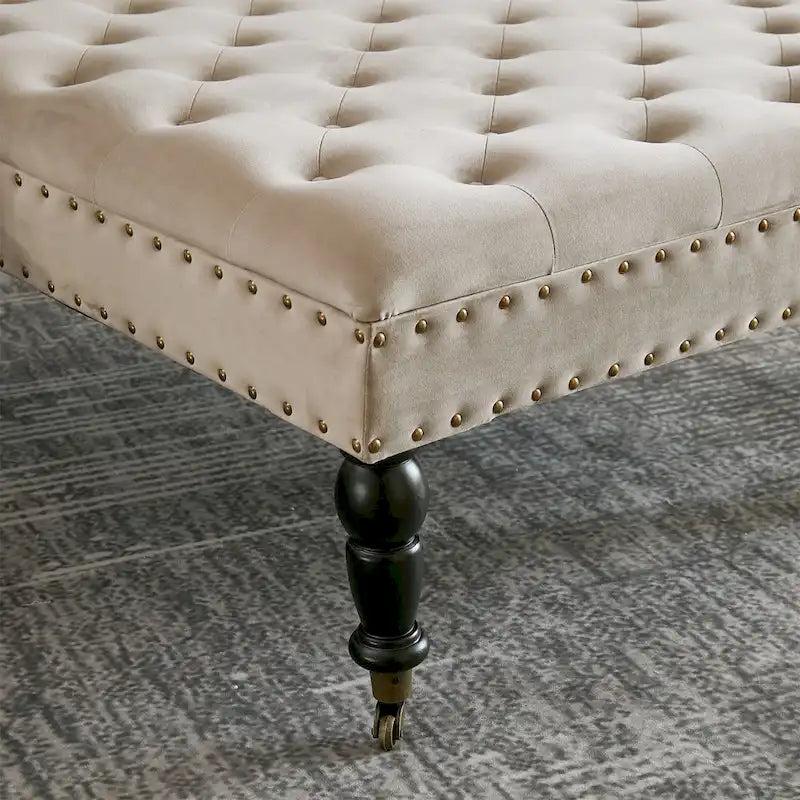 Supersoft Tufted Coffee Table Ottoman - 33 x 33 x 18