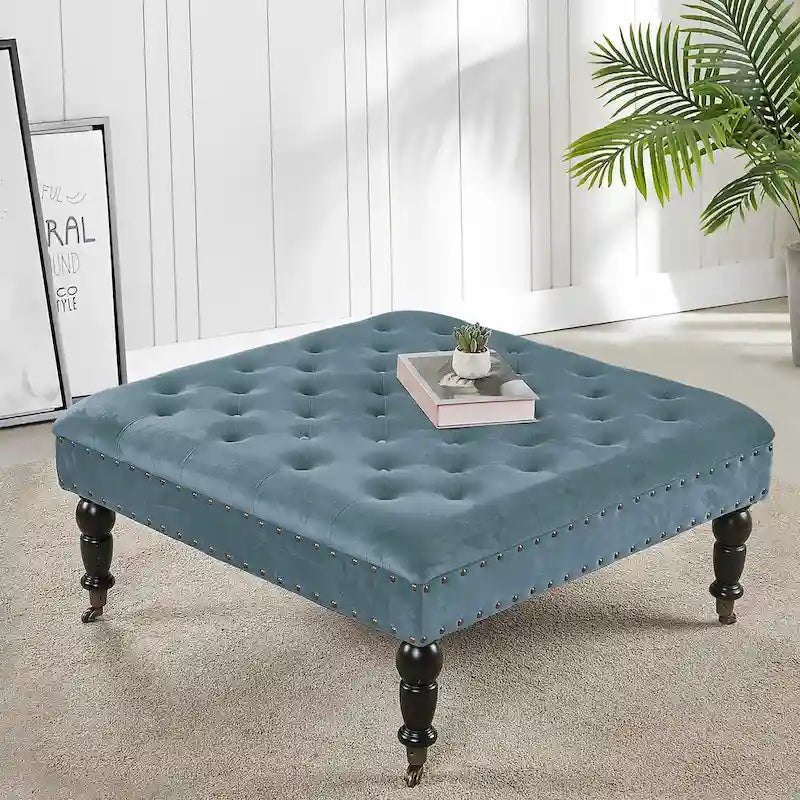 Supersoft Tufted Coffee Table Ottoman - 33 x 33 x 18