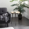 Mango Wood Round Accent Table - Brown