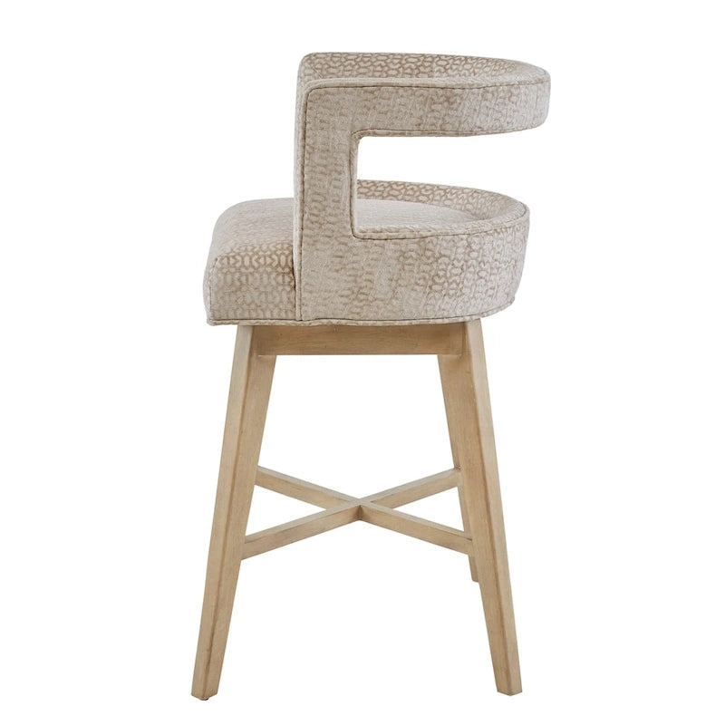 180-Degree Swivel Counter Stool with Auto-Return