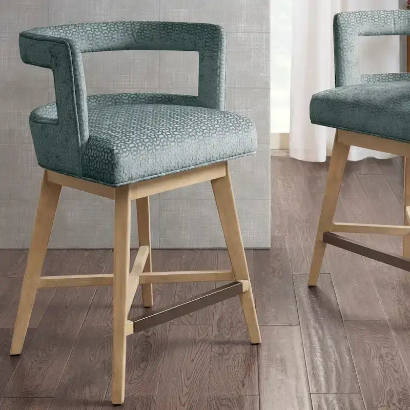 180-Degree Swivel Counter Stool with Auto-Return