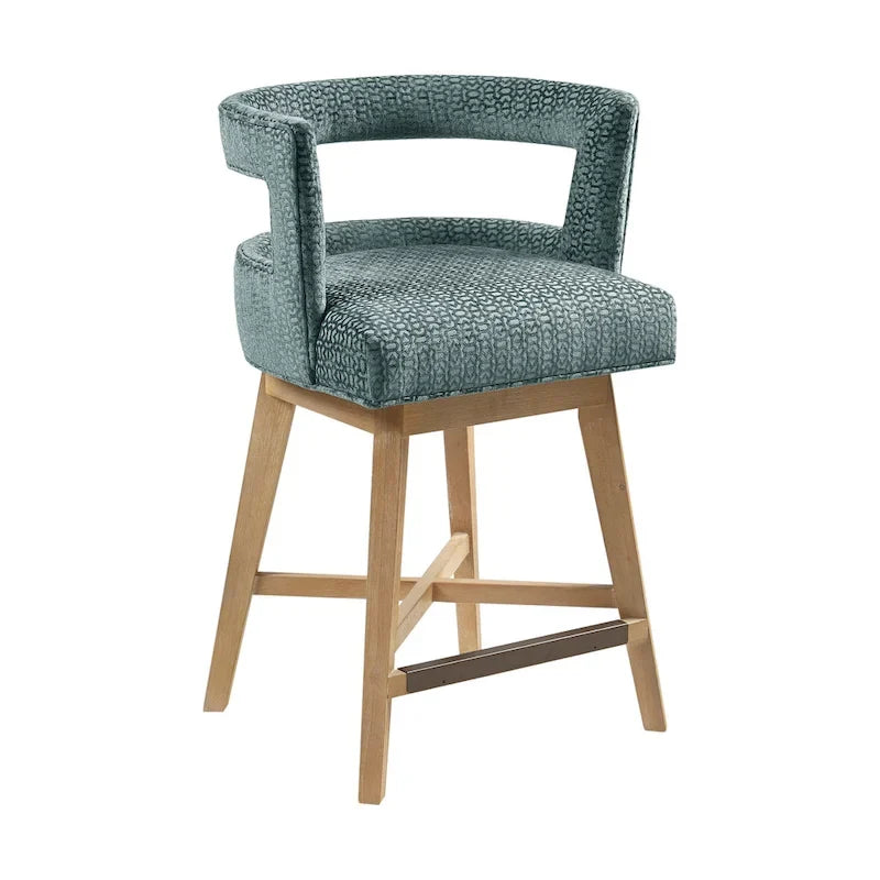 180-Degree Swivel Counter Stool with Auto-Return