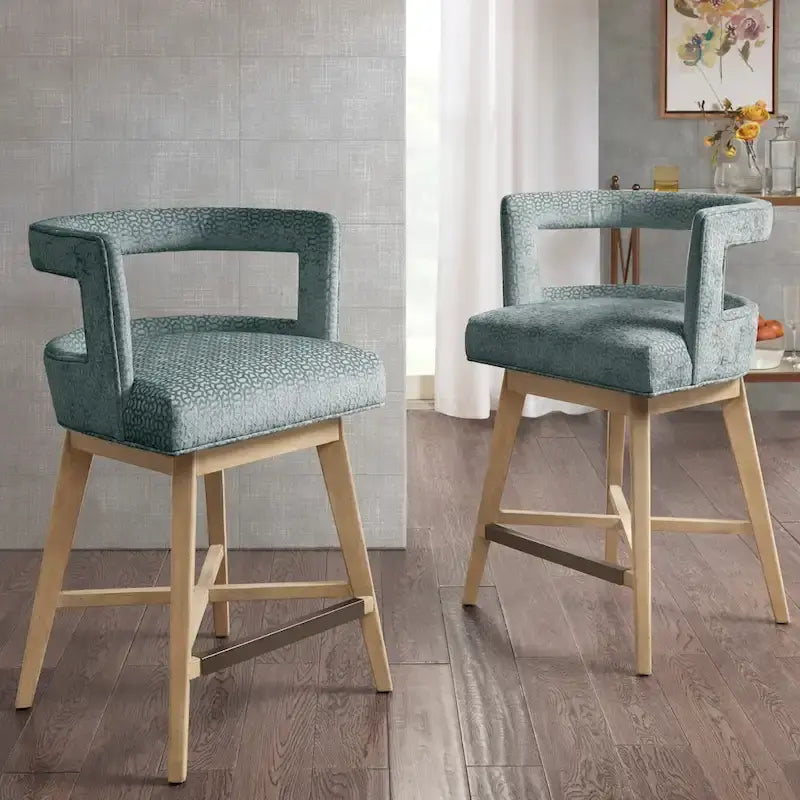 180-Degree Swivel Counter Stool with Auto-Return
