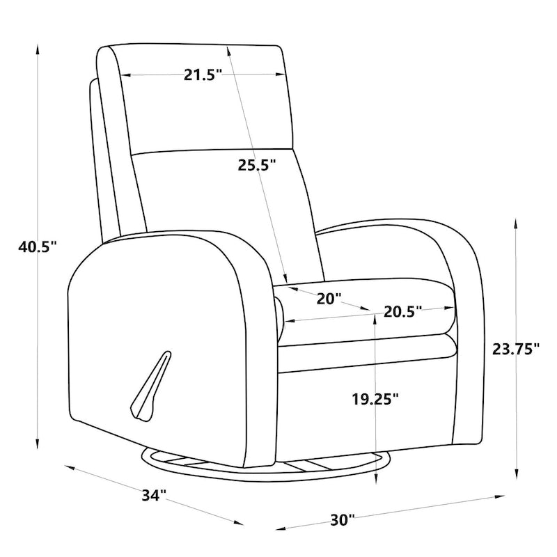 Manual Glider Recliner Rocker Swivel Accent Chair