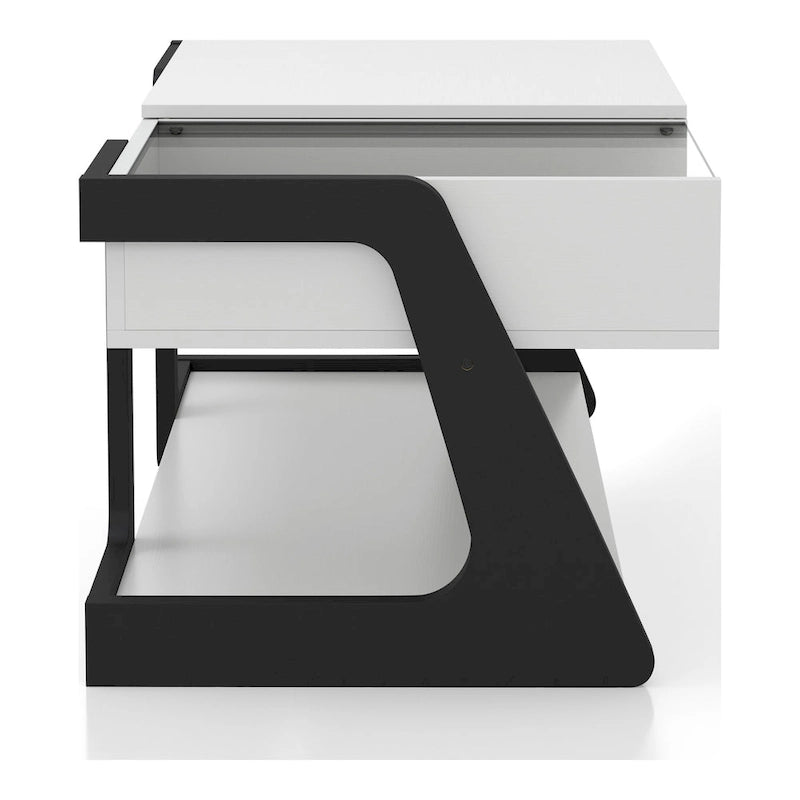 Contemporary White 49-Inch Lift-Top Coffee Table with Storage