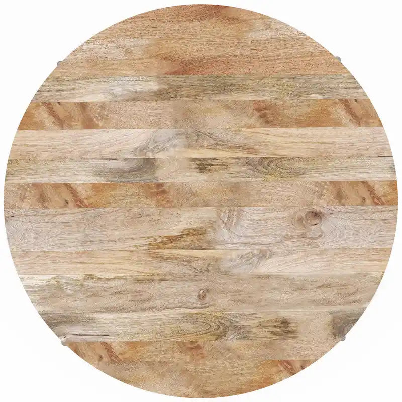 Modern Industrial Round Drum Coffee Table - 38" Diameter