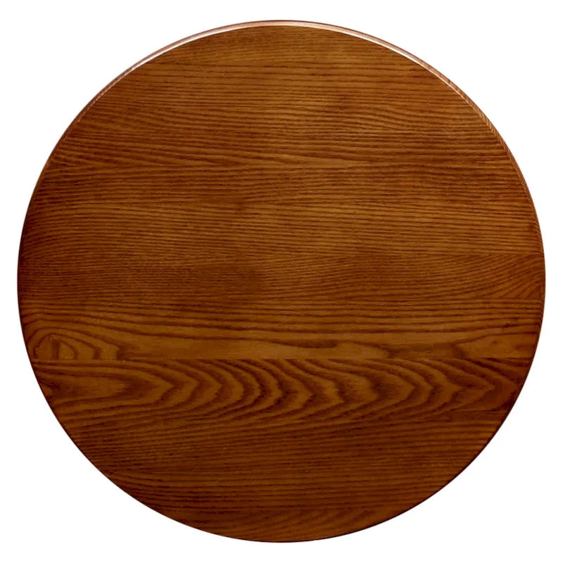 Mission Round End Table with Drawer - Solid North American Ash