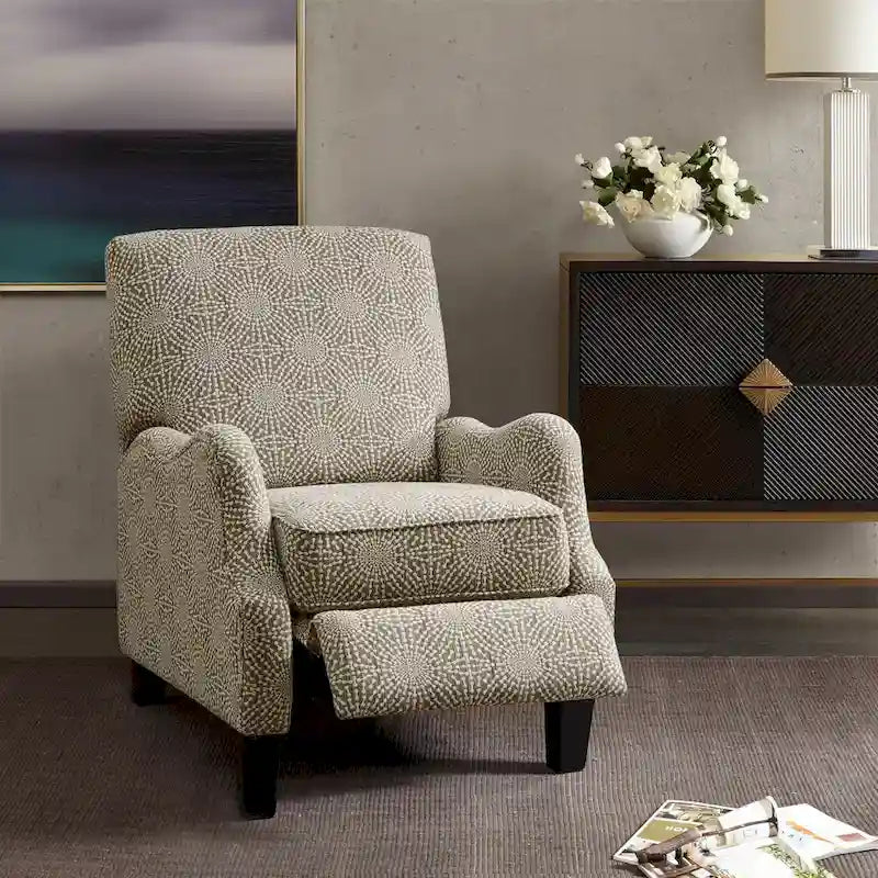 Push Back Recliner - Polyester/Cotton Blend