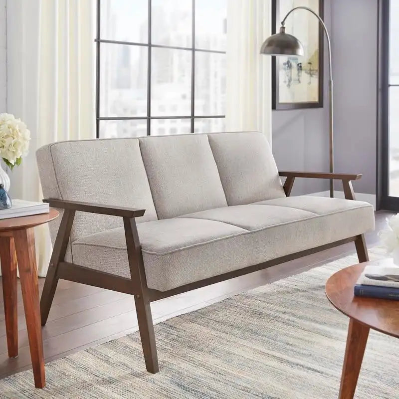 Mid-Century Modern Sofa with Angled Legs