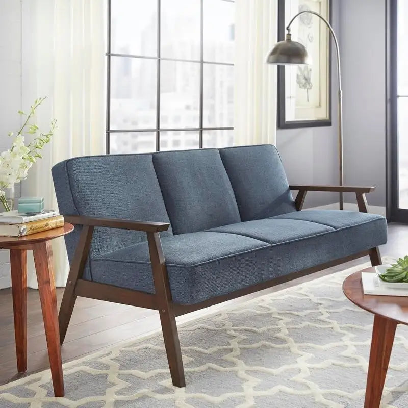 Mid-Century Modern Sofa with Angled Legs
