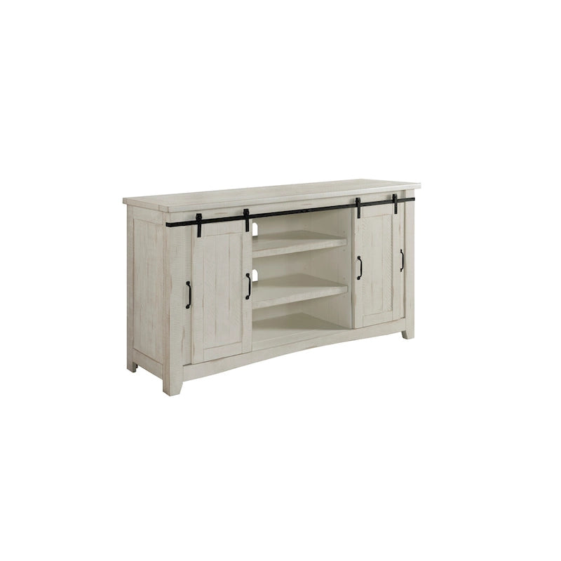 Rustic Farmhouse 65-Inch Wide Solid Wood TV Stand