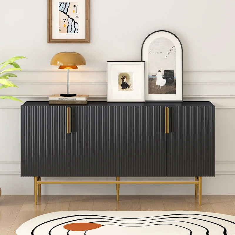 Modern 4-door Sideboard Buffet Cabinet for Dining Room, Living Room, Bedroom, Hallway