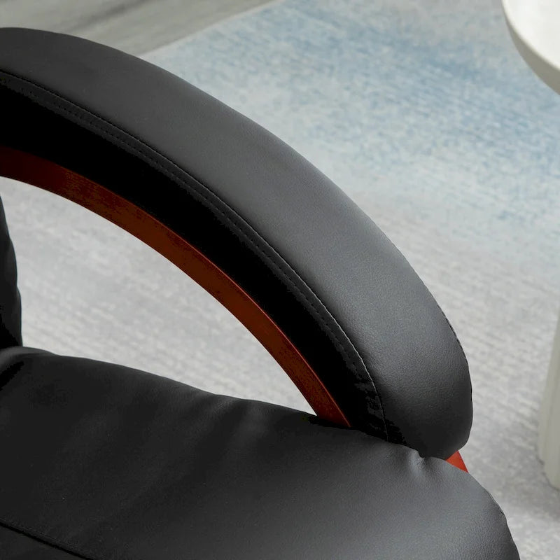Electric Faux Leather Recliner Chair with Ottoman and Massage
