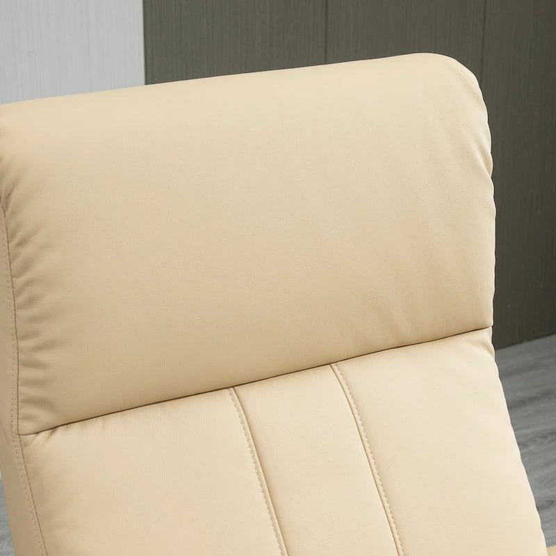 Electric Faux Leather Recliner Chair with Ottoman and Massage