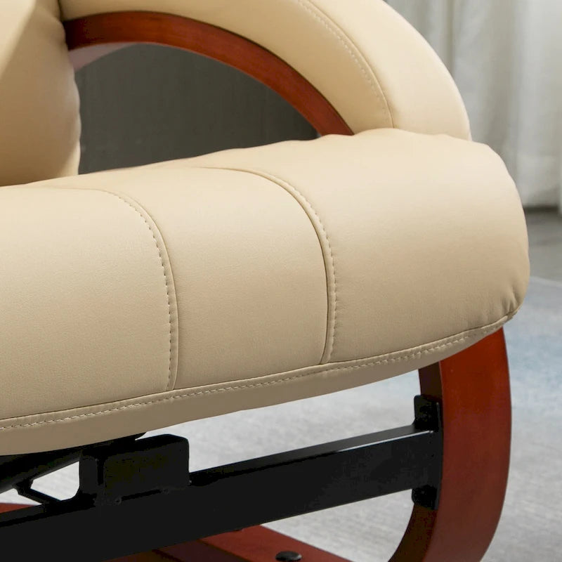 Electric Faux Leather Recliner Chair with Ottoman and Massage