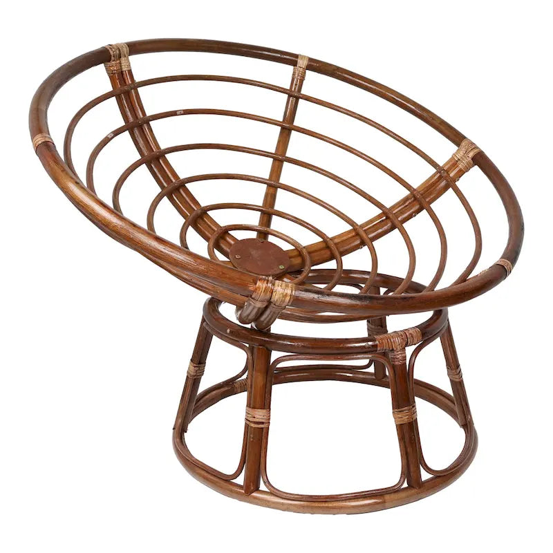 42-Inch Papasan Chair with Patterned Polyester Cushion