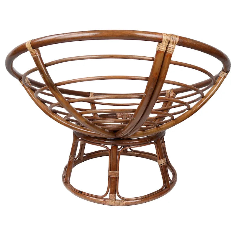 42-Inch Papasan Chair with Patterned Polyester Cushion