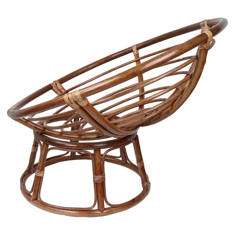 42-Inch Papasan Chair with Patterned Polyester Cushion