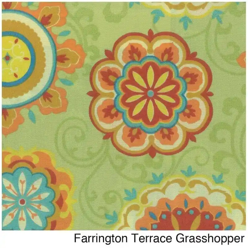 42-Inch Papasan Chair with Patterned Polyester Cushion