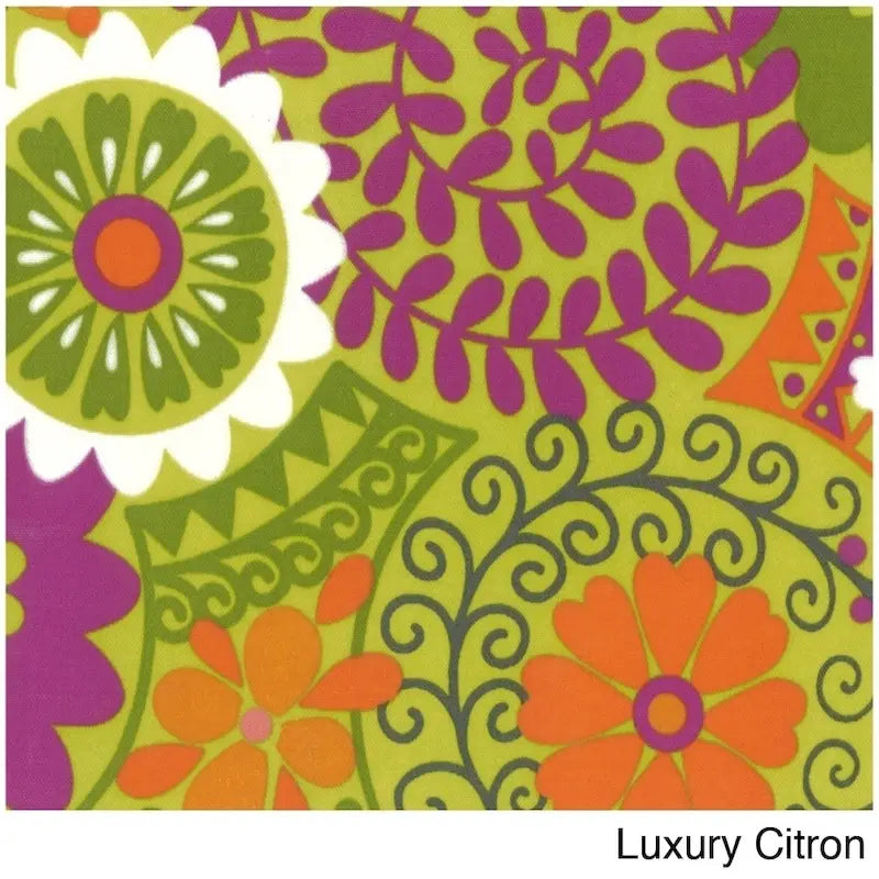 42-Inch Papasan Chair with Patterned Polyester Cushion