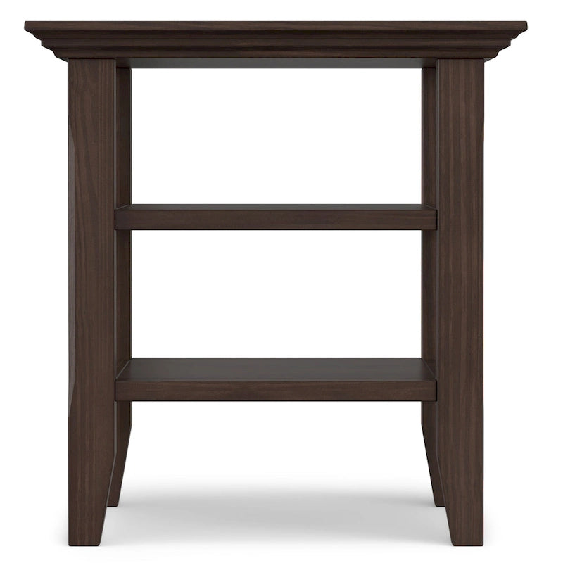 Solid Wood Square Transitional End Table - 19" Wide