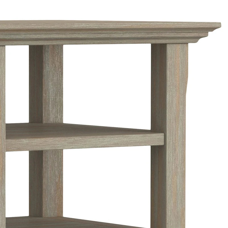 Solid Wood Square Transitional End Table - 19" Wide
