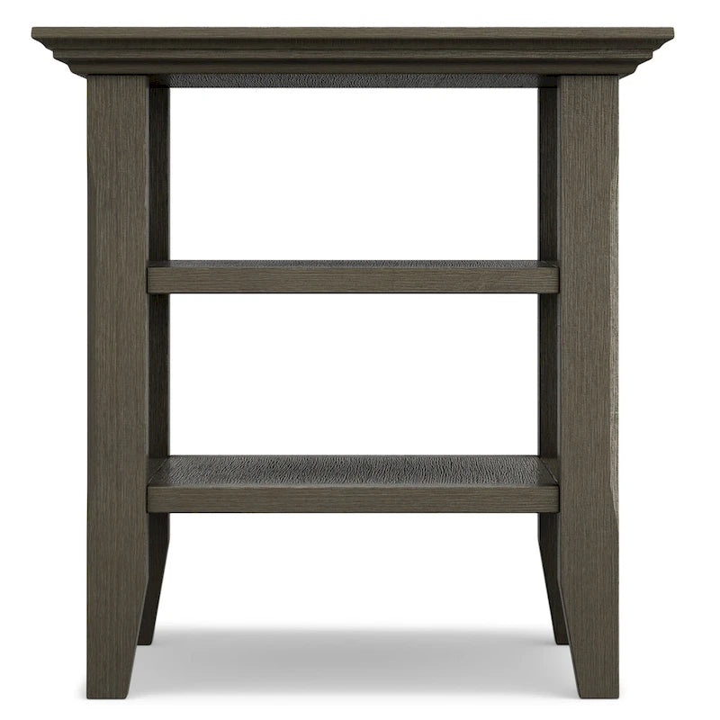 Solid Wood Square Transitional End Table - 19" Wide