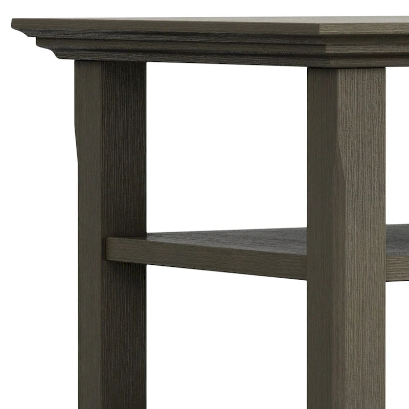 Solid Wood Square Transitional End Table - 19" Wide