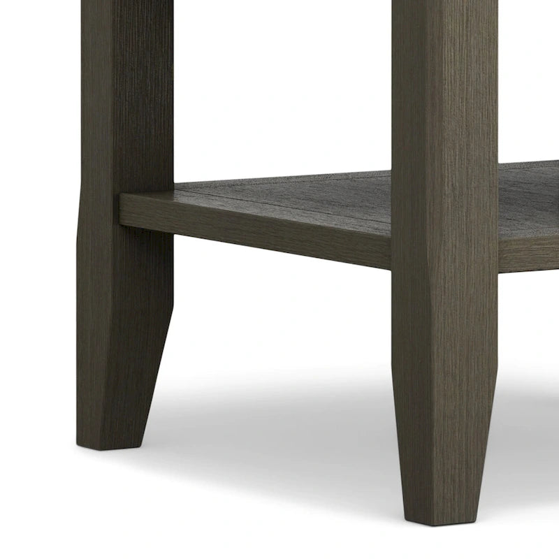 Solid Wood Square Transitional End Table - 19" Wide
