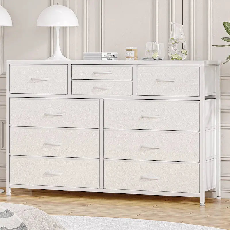 10-Drawer Dresser and TV Stand - Modern, Fits TVs up to 55"