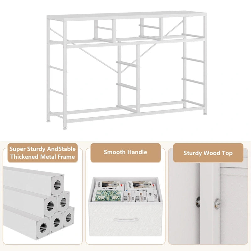 10-Drawer Dresser and TV Stand - Modern, Fits TVs up to 55"