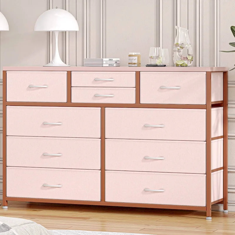 10-Drawer Dresser and TV Stand - Modern, Fits TVs up to 55"