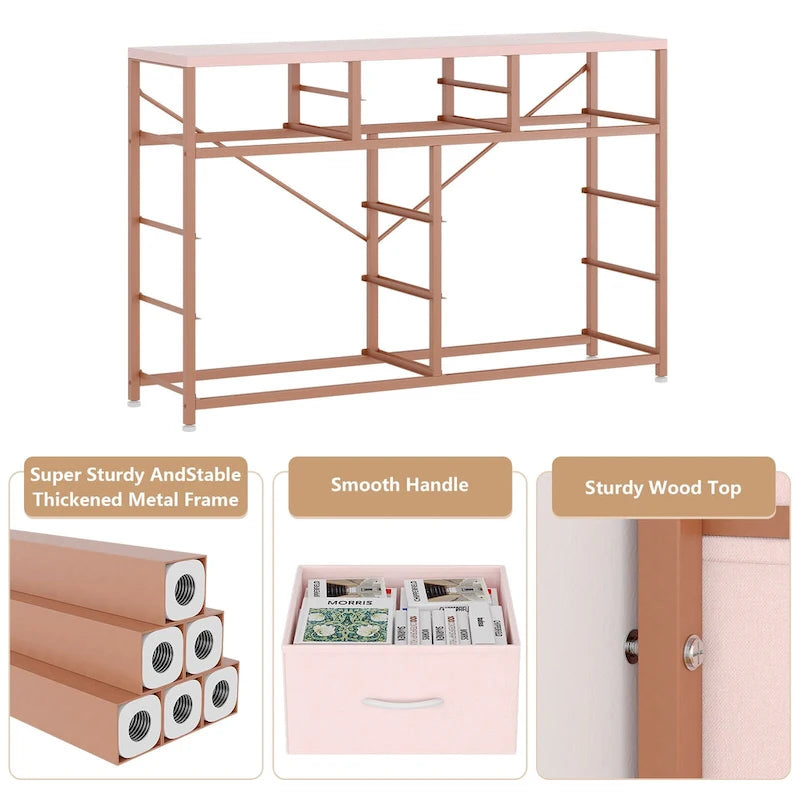 10-Drawer Dresser and TV Stand - Modern, Fits TVs up to 55"