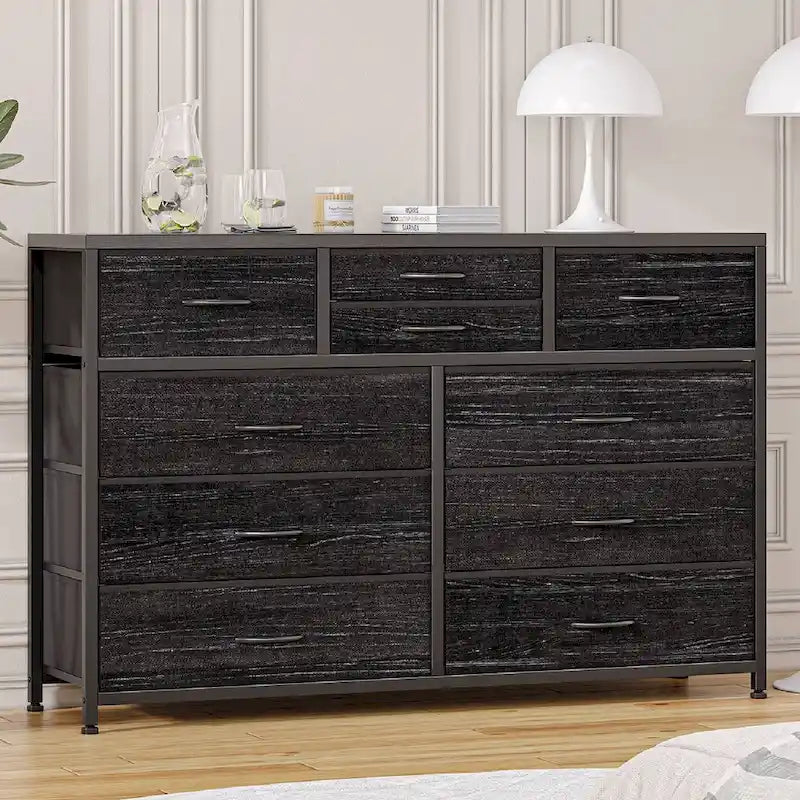 10-Drawer Dresser and TV Stand - Modern, Fits TVs up to 55"