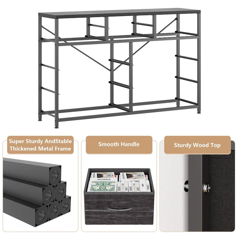 10-Drawer Dresser and TV Stand - Modern, Fits TVs up to 55"