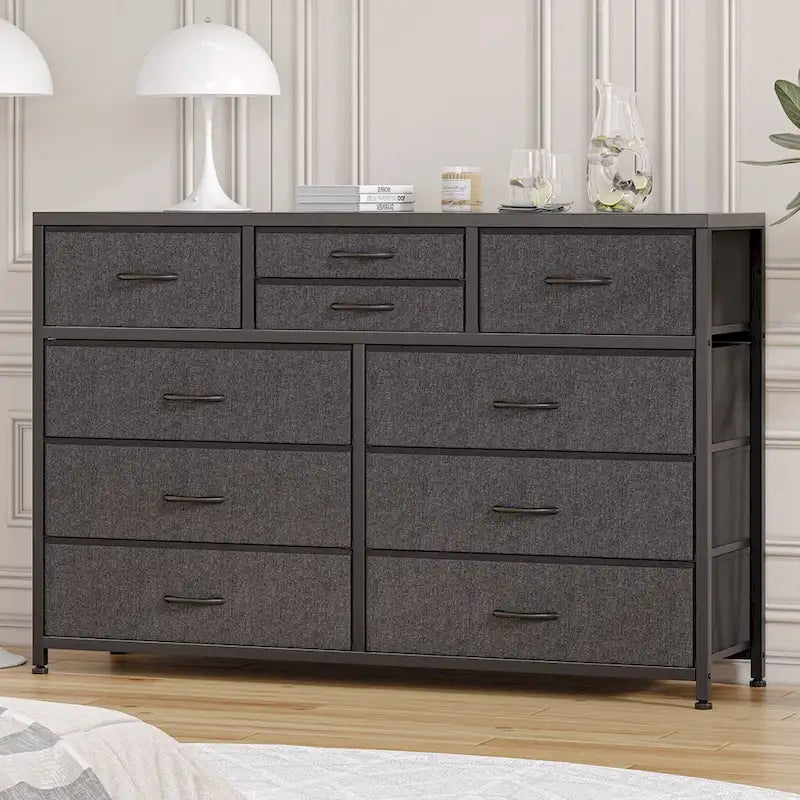 10-Drawer Dresser and TV Stand - Modern, Fits TVs up to 55"