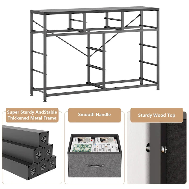 10-Drawer Dresser and TV Stand - Modern, Fits TVs up to 55"