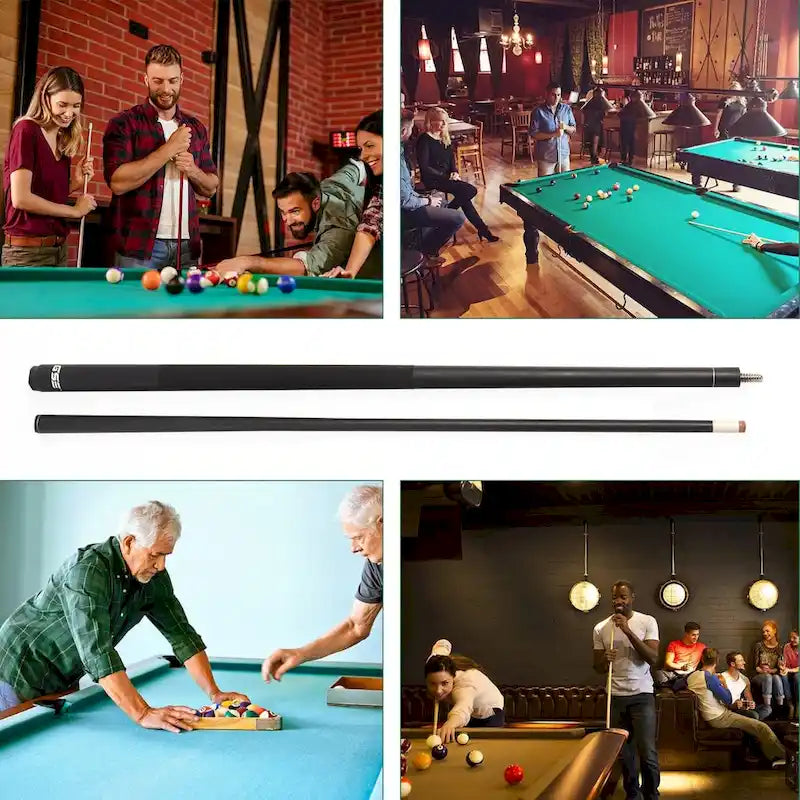 58" 2-Piece Fiberglass Graphite Composite Pool Cue Stick