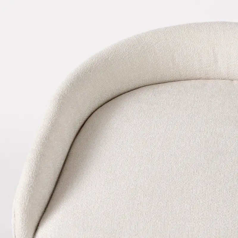 Cream Fabric Counter Stool with Gold Metal Frame