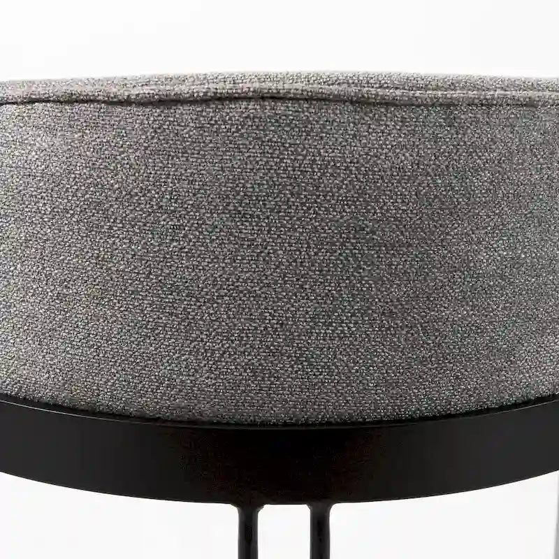 Cream Fabric Counter Stool with Gold Metal Frame