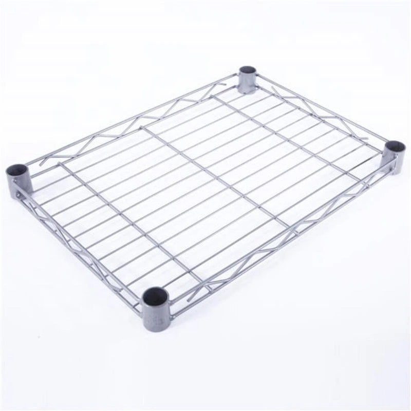 4-Shelf Carbon Steel Assembly Storage Rack - Silver Grey