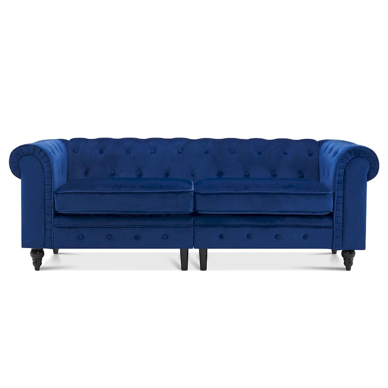 Small Velvet Tufting Sofa - Mid Century Vintage